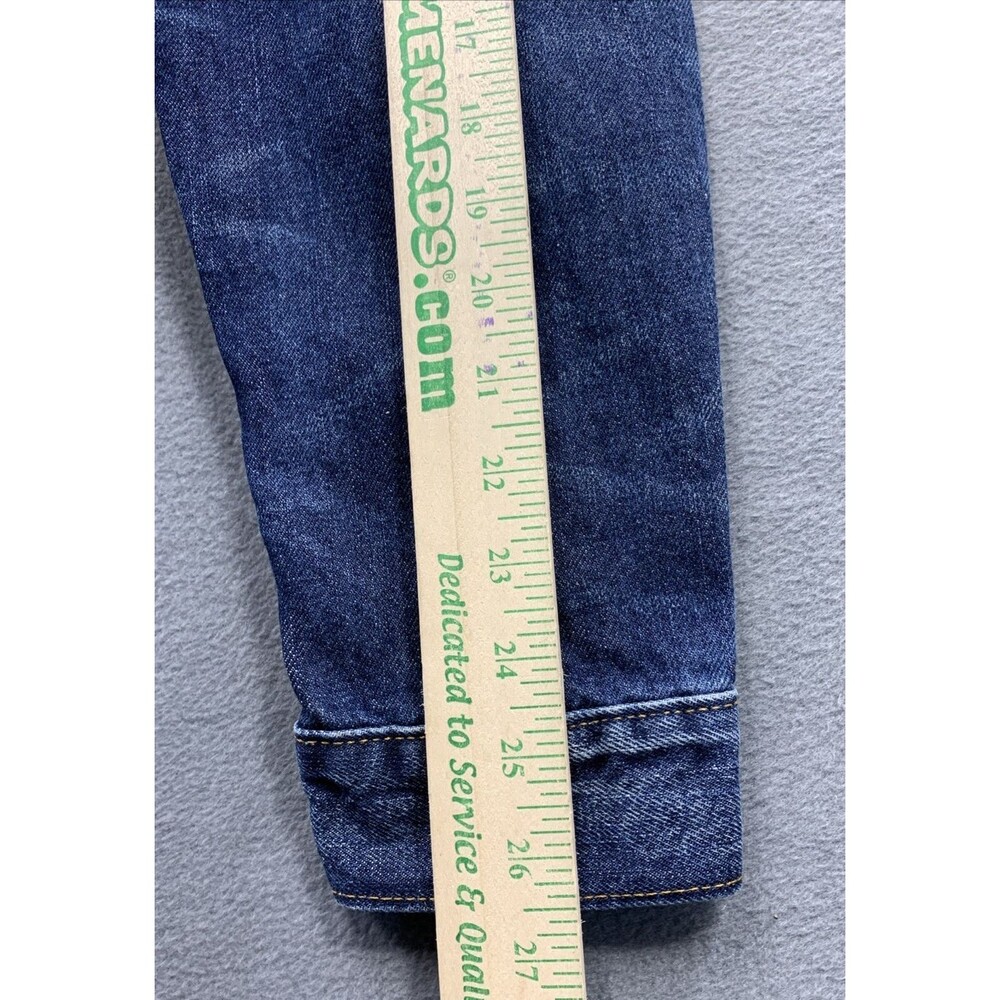 Tommy Hilfiger Denim Trucker Jacket Mens Distressed Blue Medium Wash Size Large - Picture 7 of 16